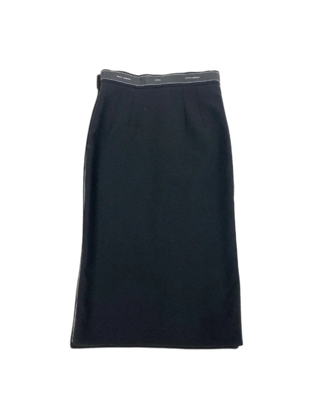 Dolce & Gabbana Long Skirt Side Line Black